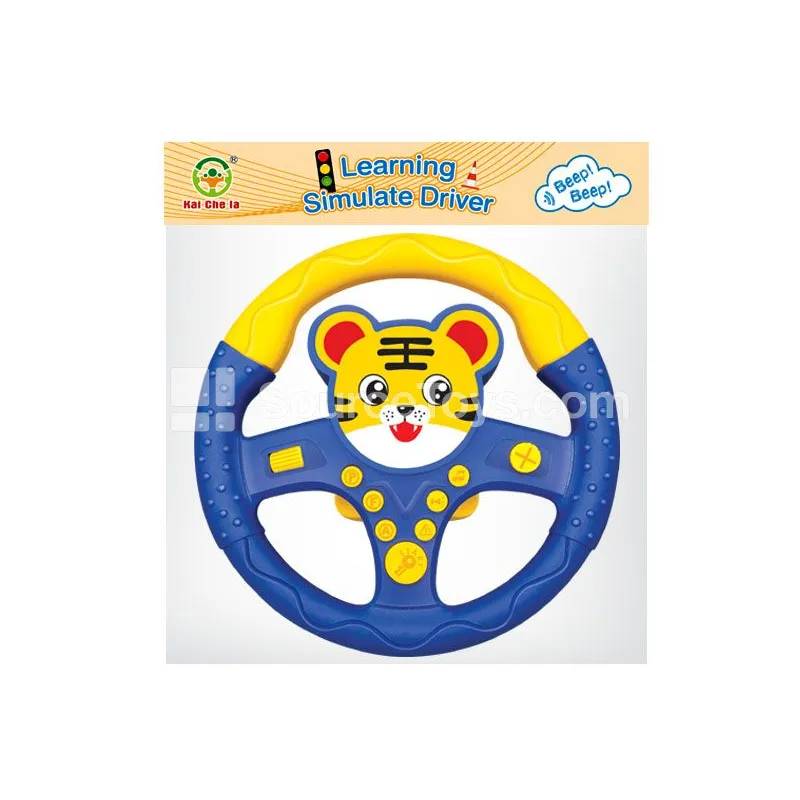 Cartoon Steering Wheel 360° Rotation Tiger Style Blue Cartoon Steering Wheel 360° Rotation Tiger Style Blue