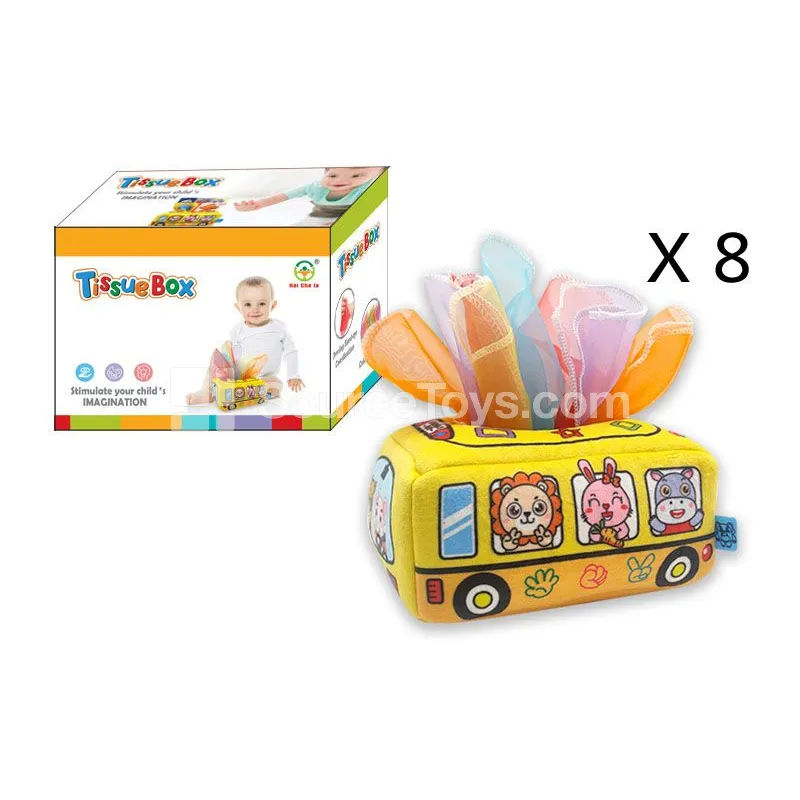 Tissue Box Toy with 8 Scarves Tissue Box Toy with 8 Scarves
