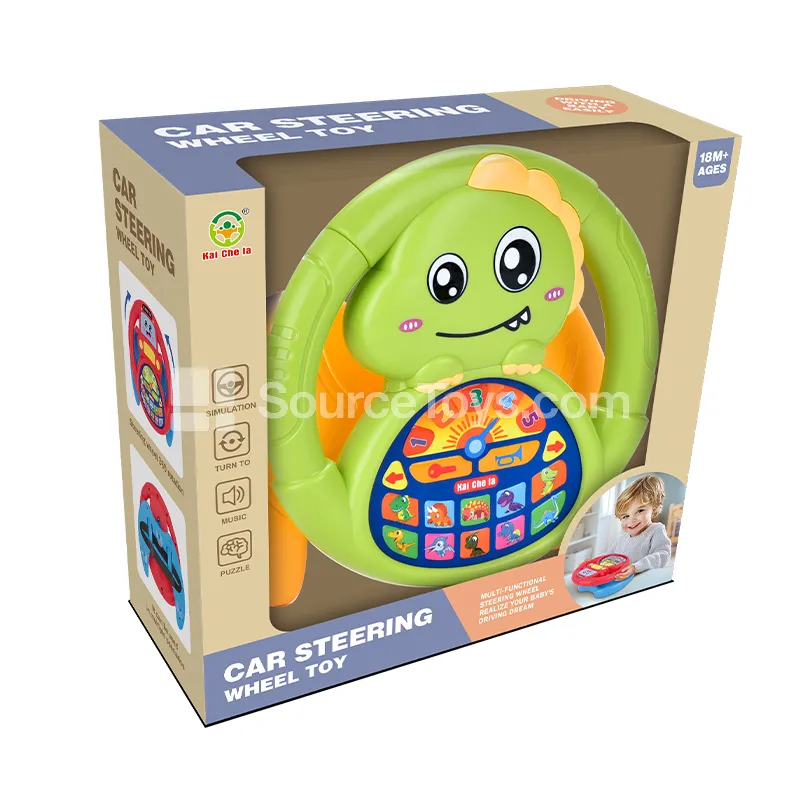 Dinosaur Steering Wheel Learning Toy with U-Shaped Base Dinosaur Steering Wheel Learning Toy with U-Shaped Base