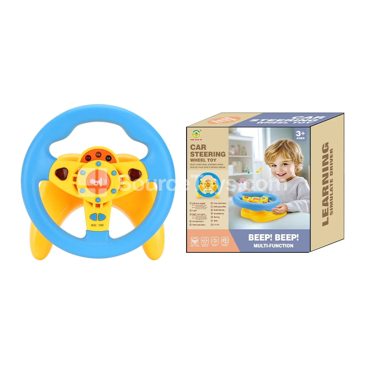 Steering Wheel Toy 360° Rotation U-Shape Base Steering Wheel Toy 360° Rotation U-Shape Base