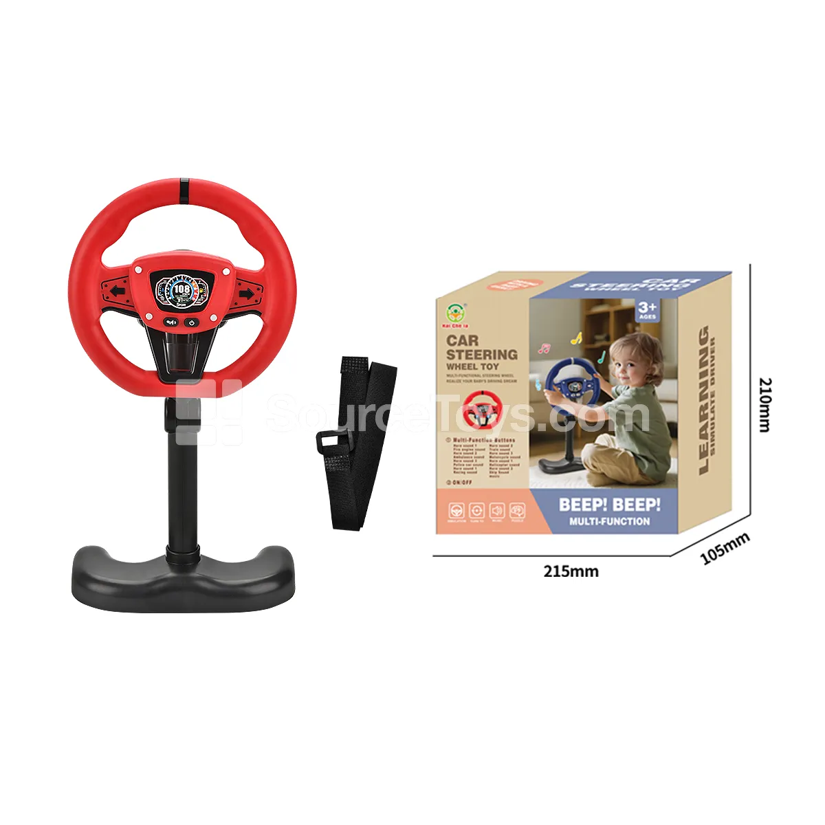 Steering Wheel Toy - Red Steering Wheel Toy - Red