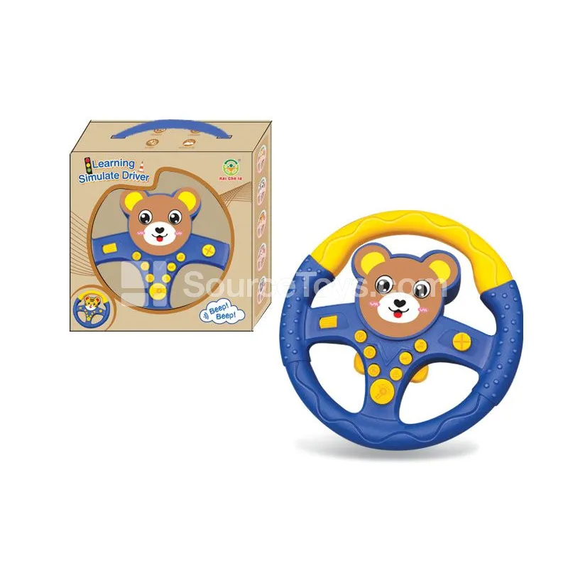 360° Rotating Steering Wheel Cartoon Bear Blue 360° Rotating Steering Wheel Cartoon Bear Blue