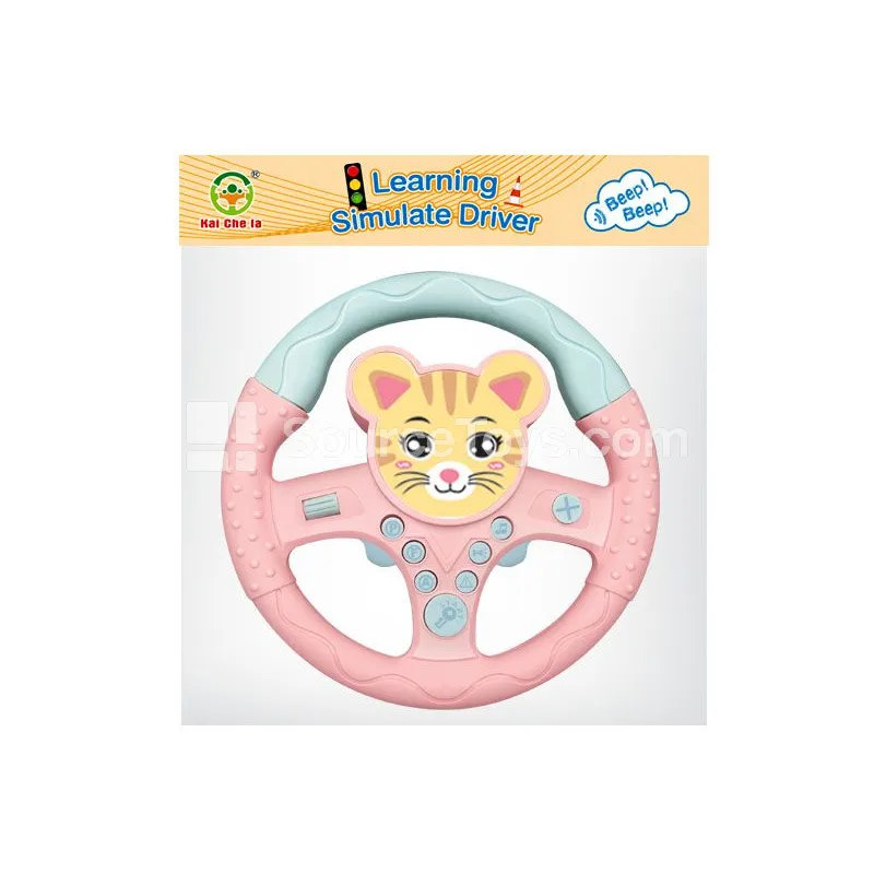 Cartoon Steering Wheel 360° Rotation Cat Style Pink Cartoon Steering Wheel 360° Rotation Cat Style Pink