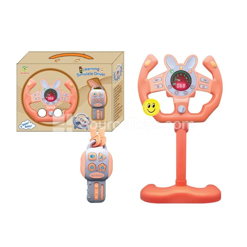 Steering Wheel Racing Car Toy with Rabbit Driver - 360° Rotation