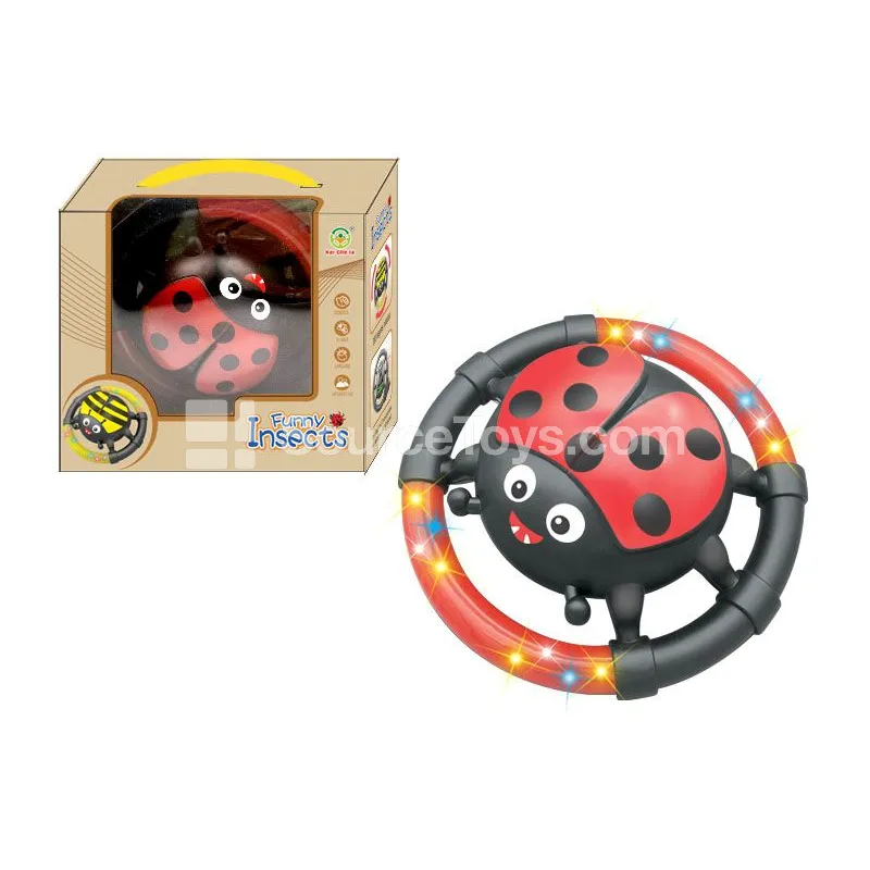 Steering Wheel Music Ladybug Spinner Toy