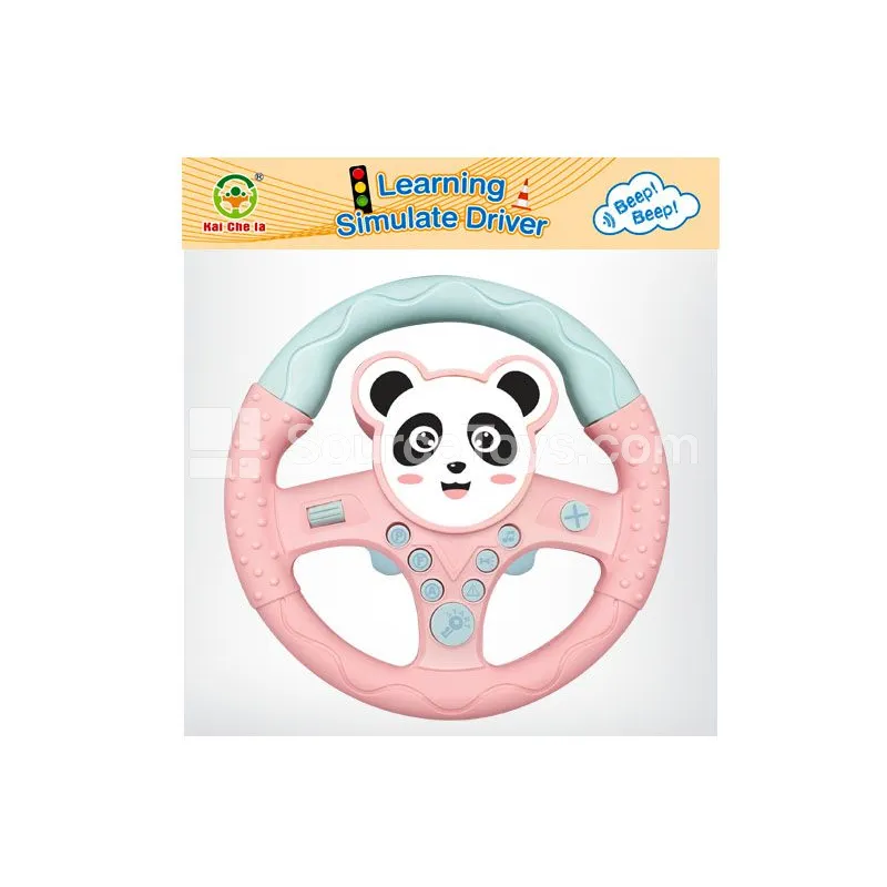 Cartoon Steering Wheel 360° Rotation - Panda Style Pink Cartoon Steering Wheel 360° Rotation - Panda Style Pink