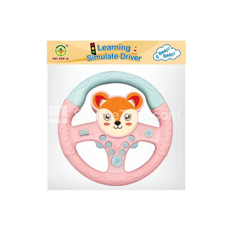 Cartoon Steering Wheel 360° Rotation Fox Style Pink Cartoon Steering Wheel 360° Rotation Fox Style Pink