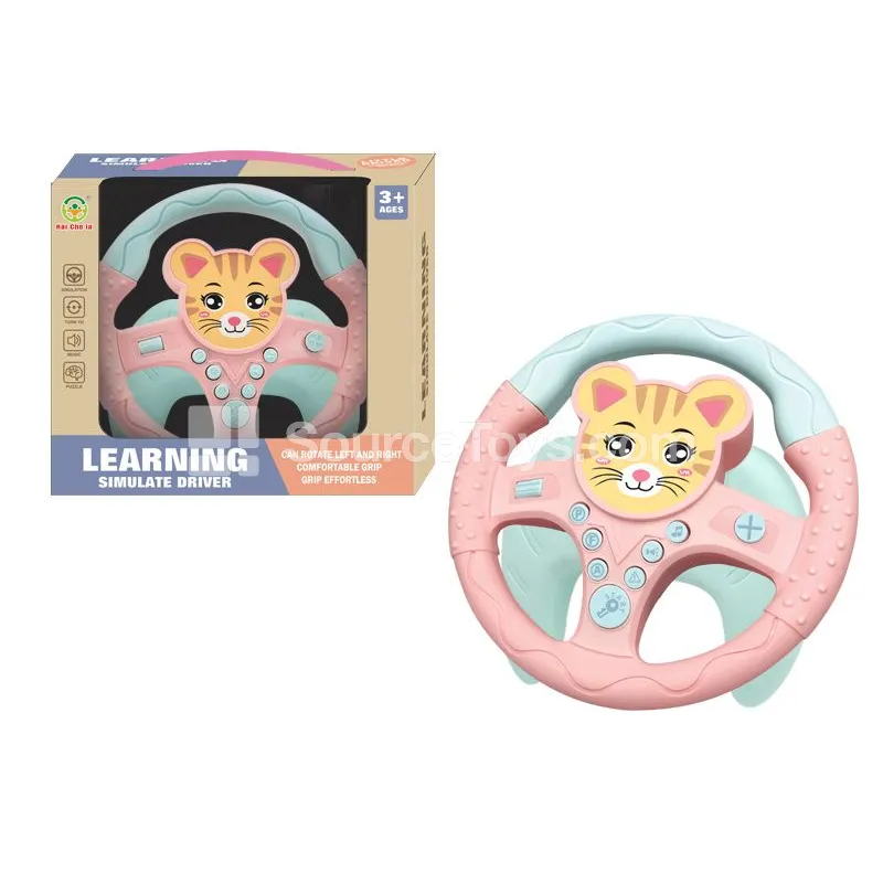 Cartoon Cat Steering Wheel with 360° Rotation U-Shape Base Cartoon Cat Steering Wheel with 360° Rotation U-Shape Base