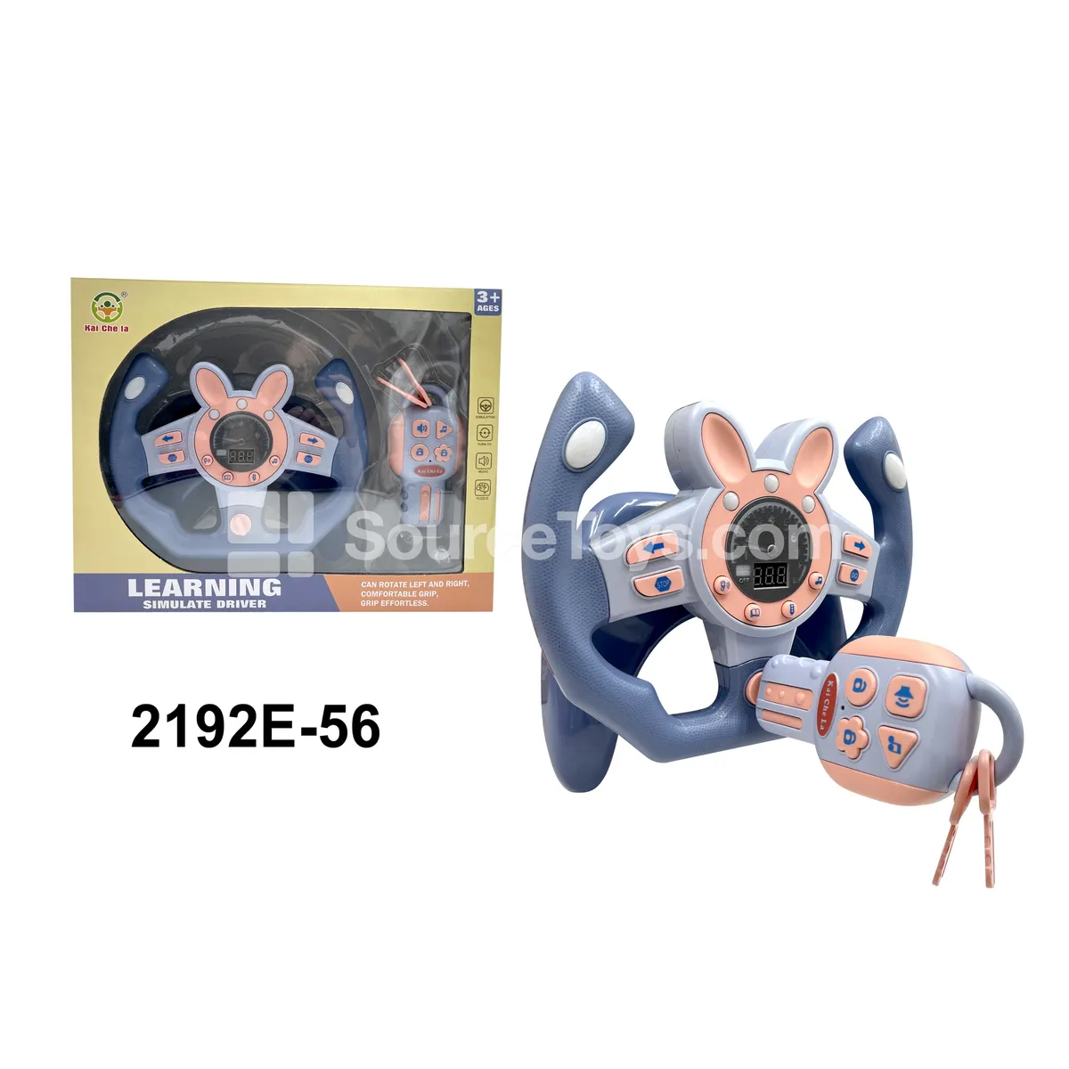 Steering Wheel Digital Driving Simulation Bunny Racing Car Blue Steering Wheel Digital Driving Simulation Bunny Racing Car Blue