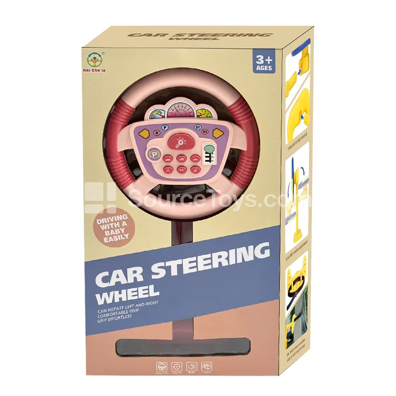 Steering Wheel Stand with 7 Simulation Buttons Red Steering Wheel Stand with 7 Simulation Buttons Red
