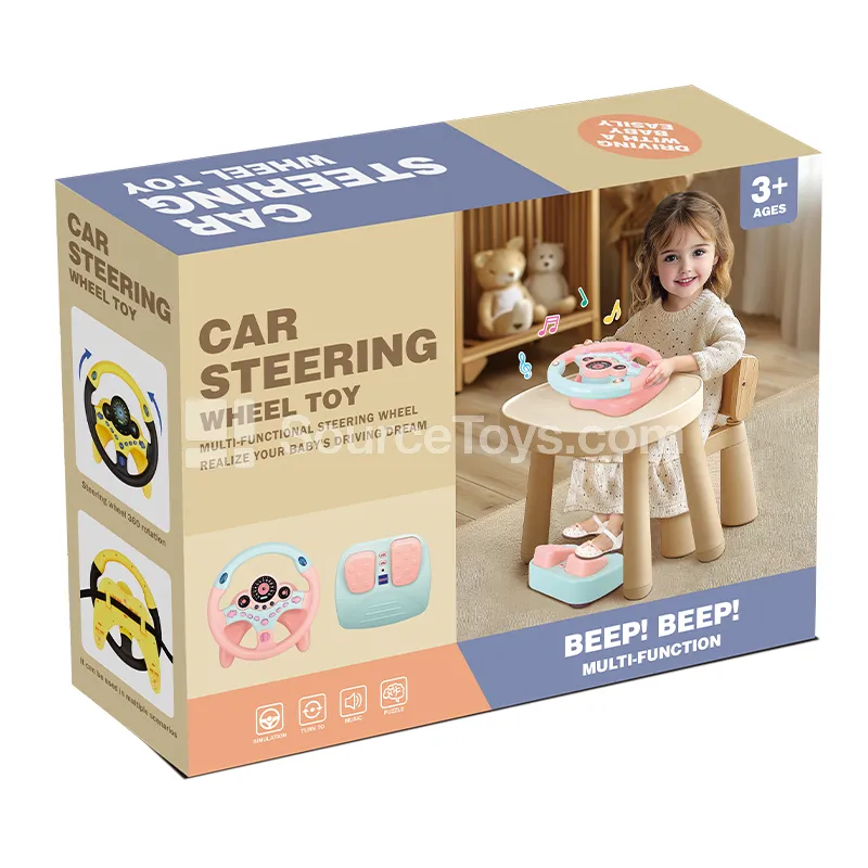 Steering Wheel & Pedal Driving Set Pink Steering Wheel & Pedal Driving Set Pink