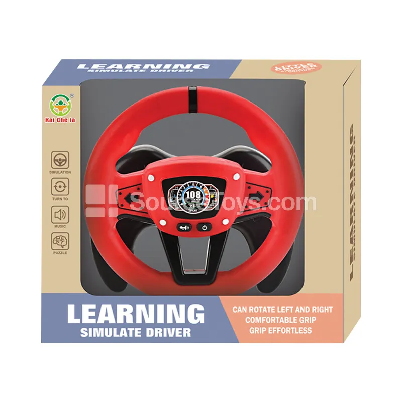 Steering Wheel Toy Simulated Red 19U Base 360° Rotation Steering Wheel Toy Simulated Red 19U Base 360° Rotation