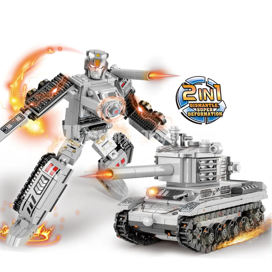 XJ-842A Grey 2-in-1 Tank Robot Building Blocks XJ-842A Grey 2-in-1 Tank Robot Building Blocks