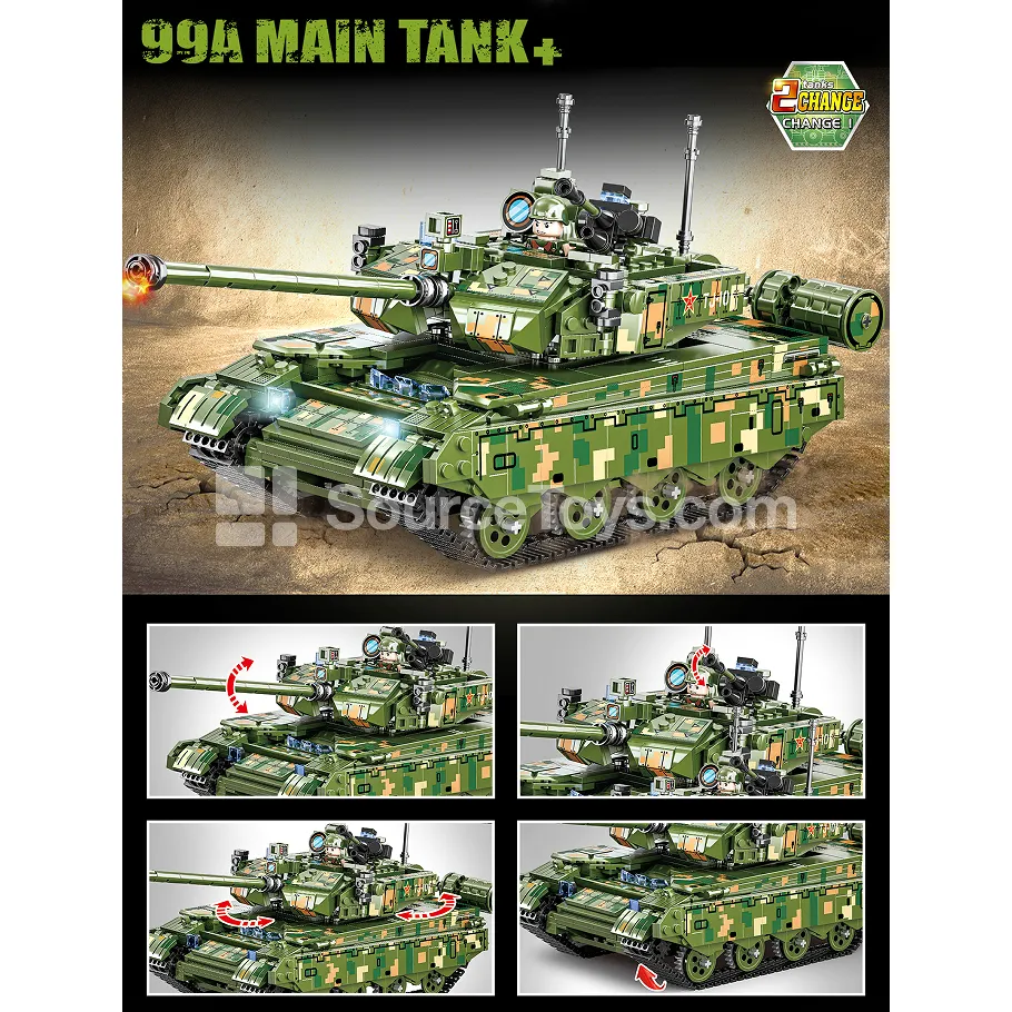 XJ-883 99A and Maus Tank 2-in-1 Building Blocks