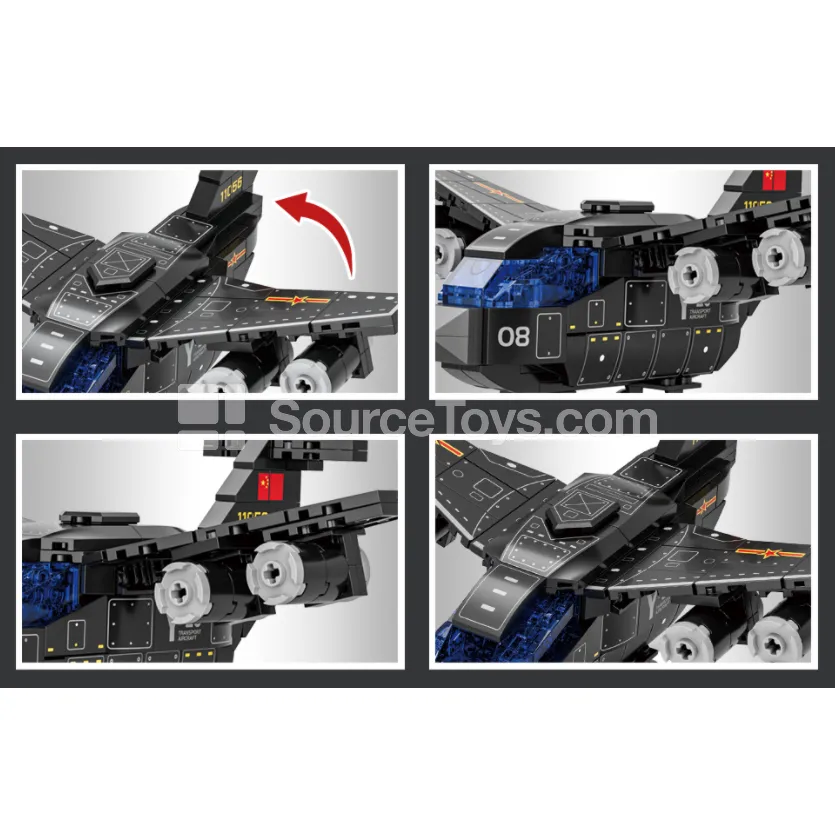XJ-921C Y-20 Transport Aircraft Building Blocks