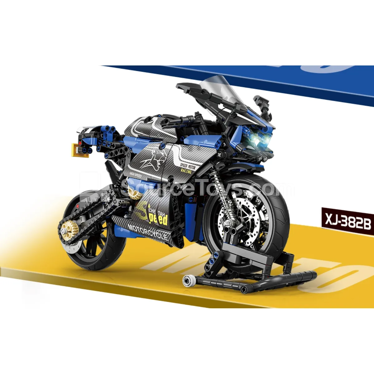 XJ-382B V4R Racing Motorcycle Building Blocks