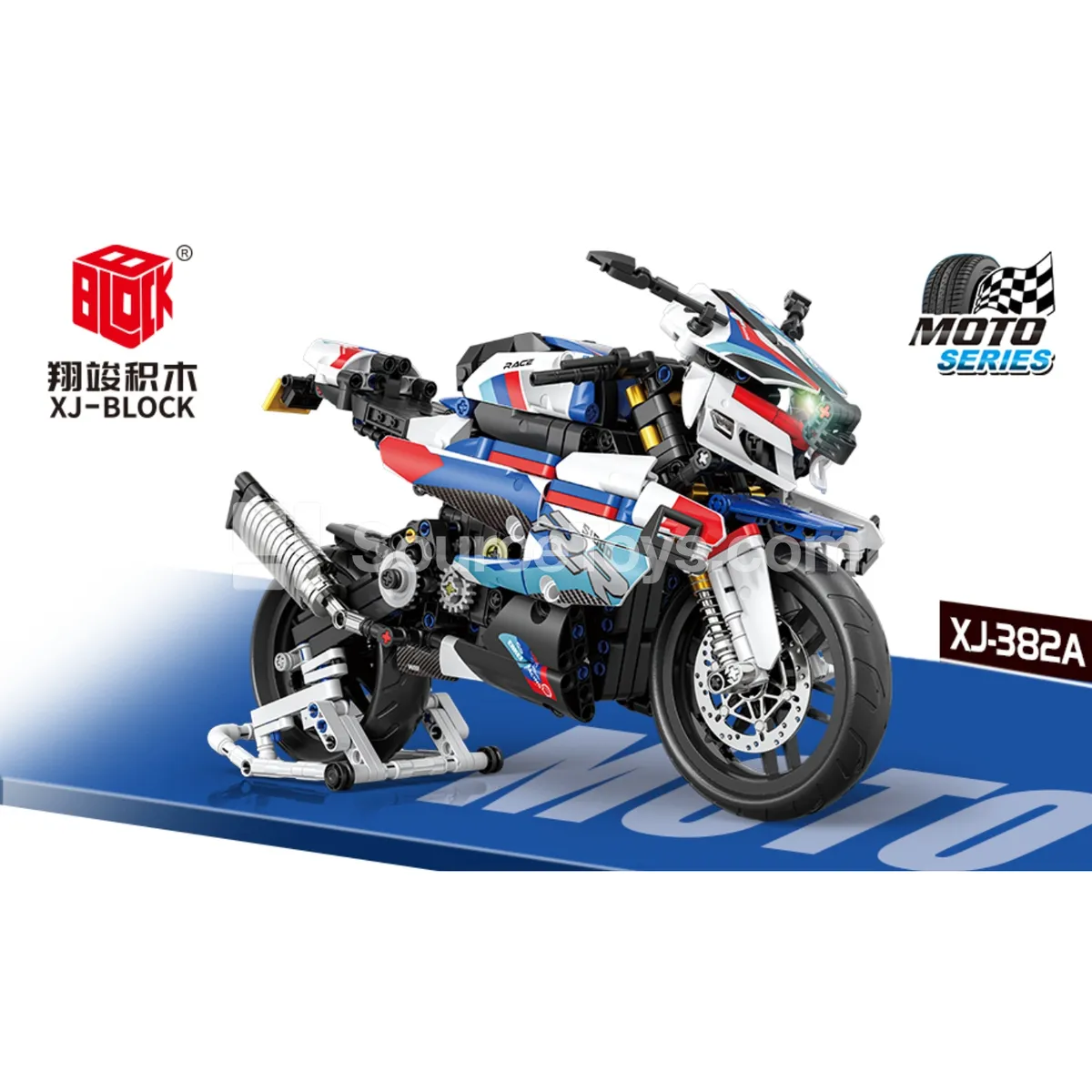 XJ-382A Sport Touring Motorcycle Building Blocks XJ-382A Sport Touring Motorcycle Building Blocks