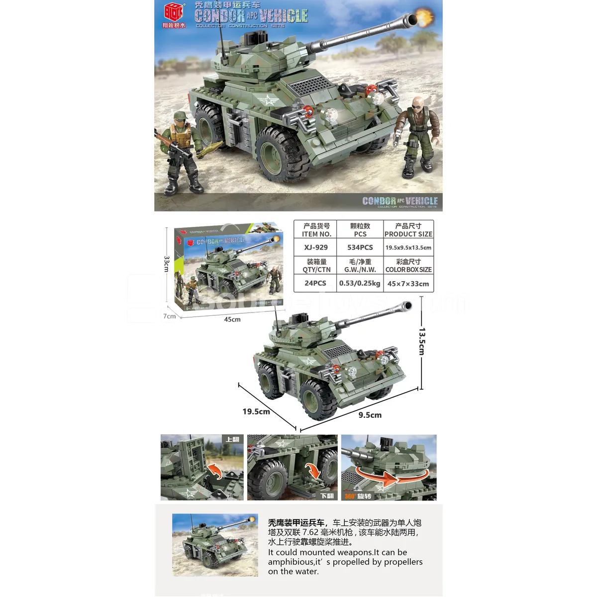 XJ-929 Condor Armored Personnel Carrier Building Blocks