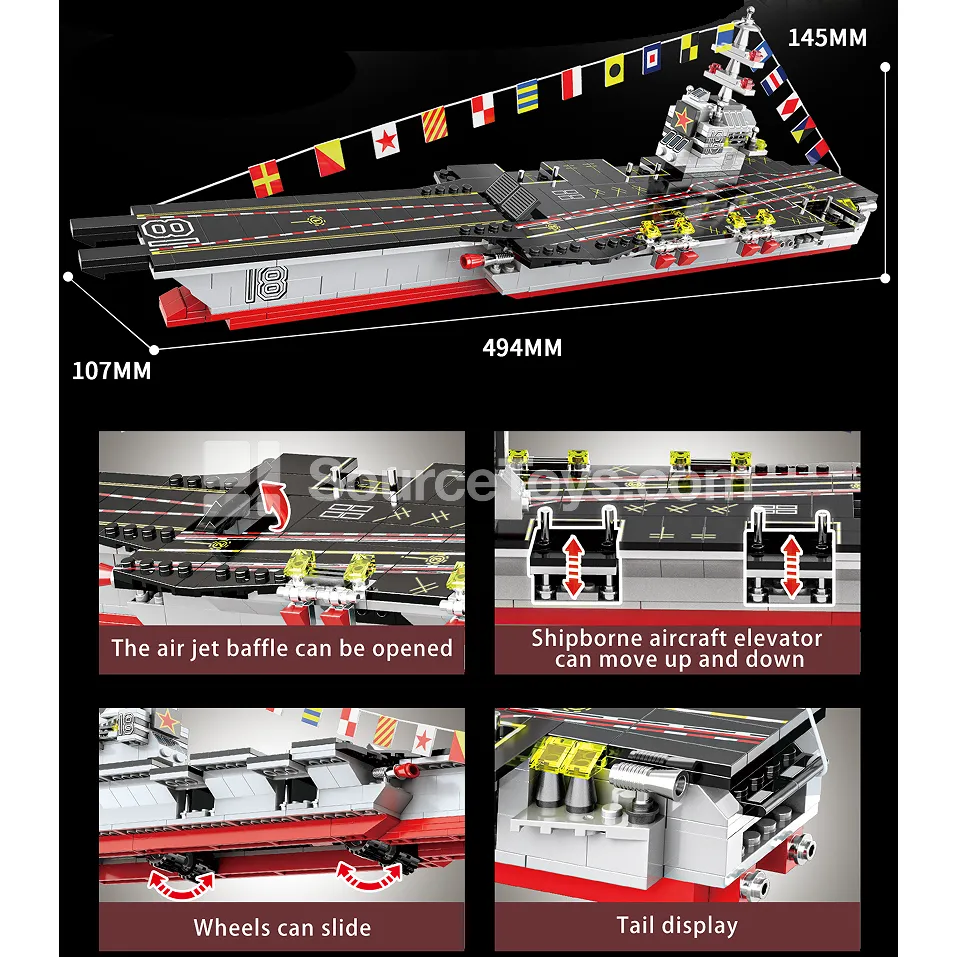 XJ-871 Fujian Aircraft Carrier Building Blocks