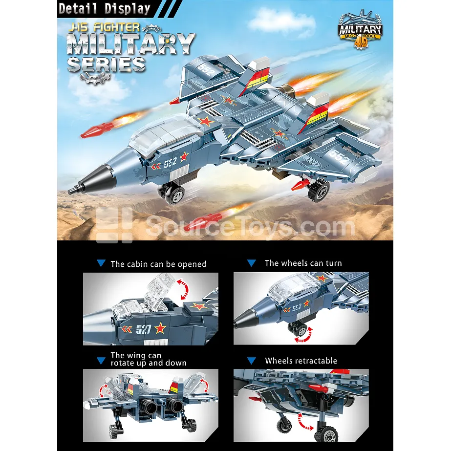 XJ-850D J-15 Fighter Jet Building Blocks