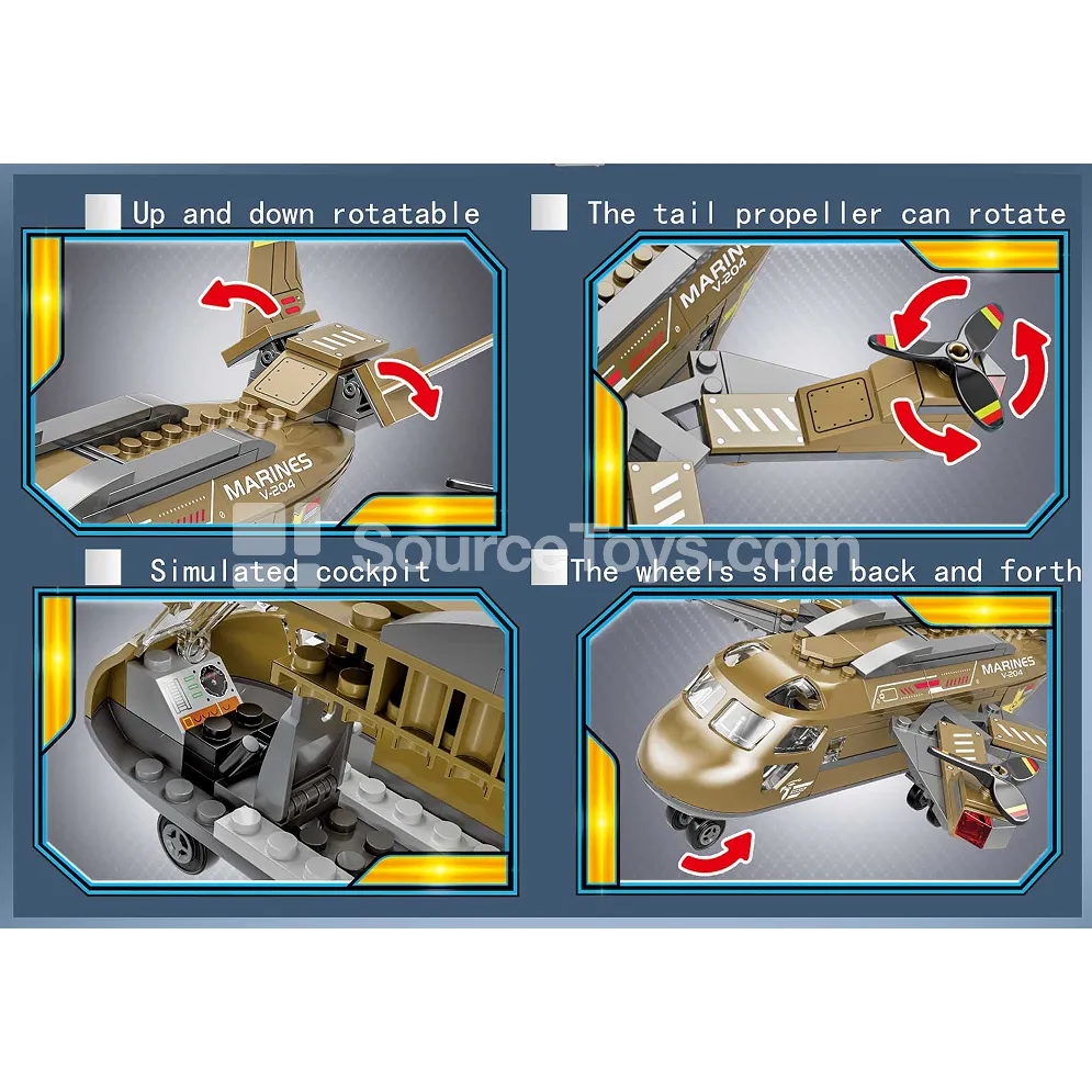 XJ-866E Tiltrotor Transport Aircraft Building Blocks