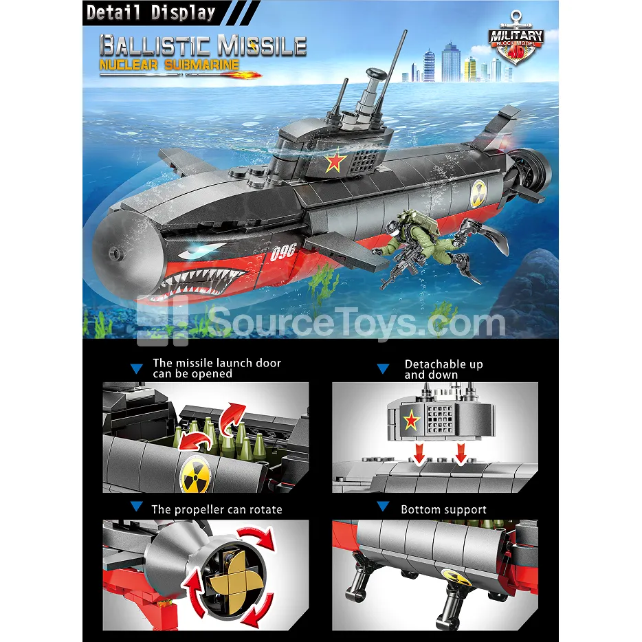 XJ-823B Ballistic Missile Nuclear Submarine Building Blocks