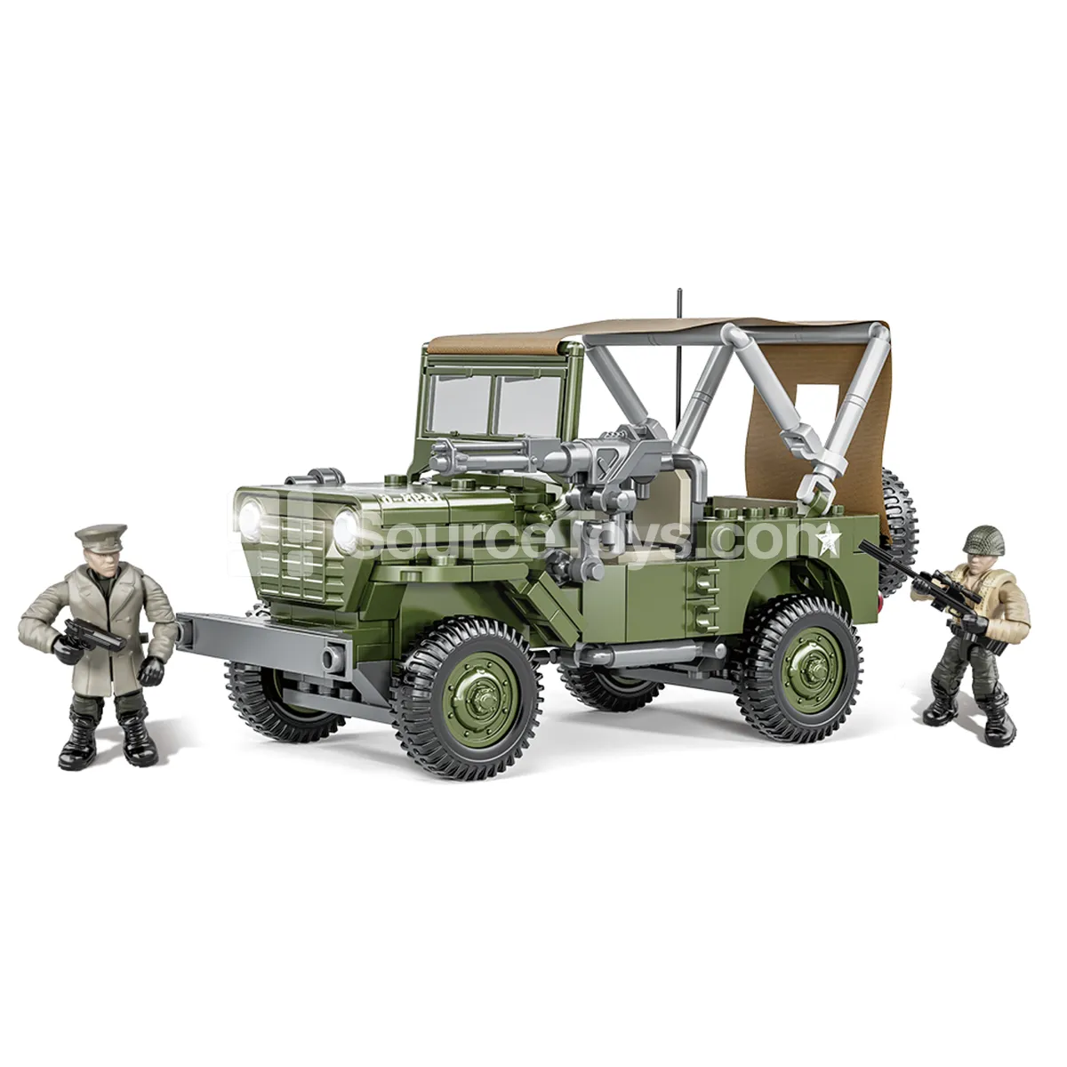 XJ-791A Military Infantry Jeep Building Blocks with Figures
