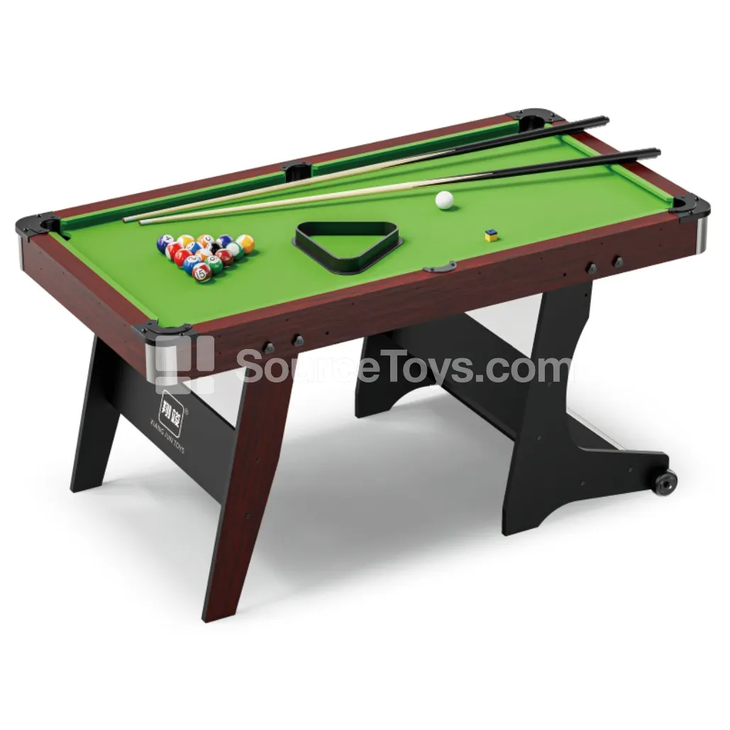 XJ8803 1.6M Foldable Pool Table with Cues and Balls XJ8803 1.6M Foldable Pool Table with Cues and Balls