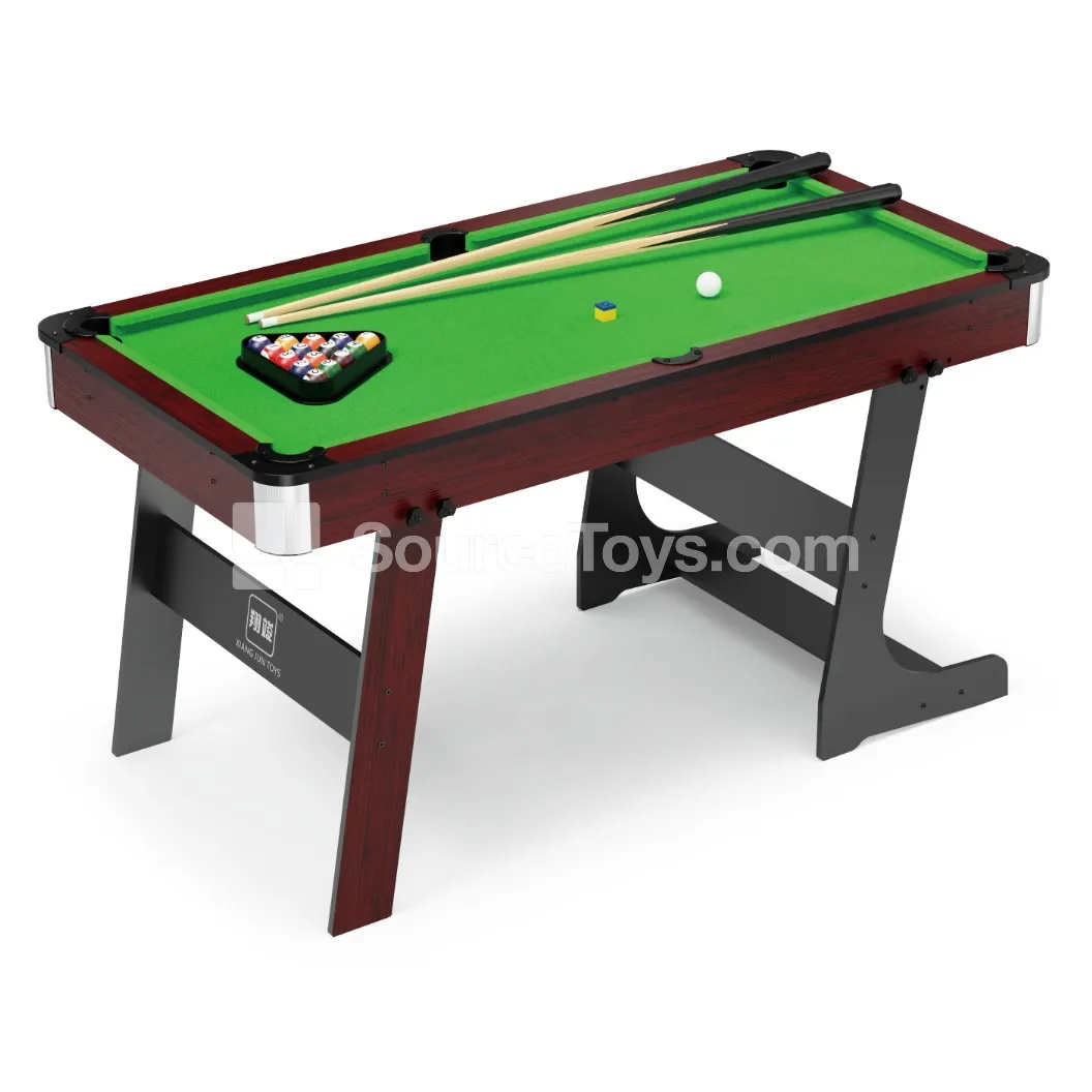 XJ8881 1.4M Foldable Pool Table with Cues and Balls XJ8881 1.4M Foldable Pool Table with Cues and Balls