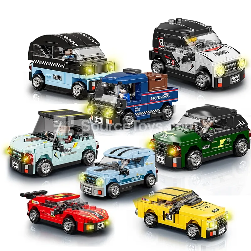 XJ-7978 Pull-Back Private Car Building Blocks Set