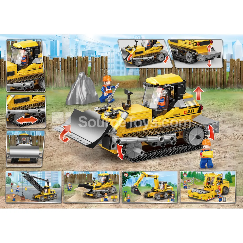 XJ-846B Tracked Bulldozer Building Blocks