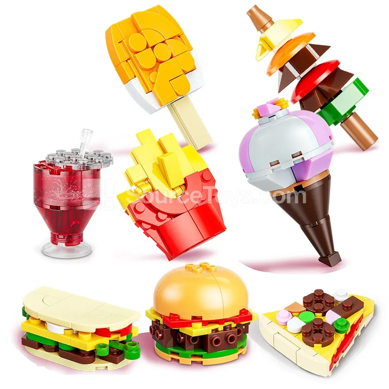 XJ-1998 Dessert and Fast Food Mini Building Blocks XJ-1998 Dessert and Fast Food Mini Building Blocks