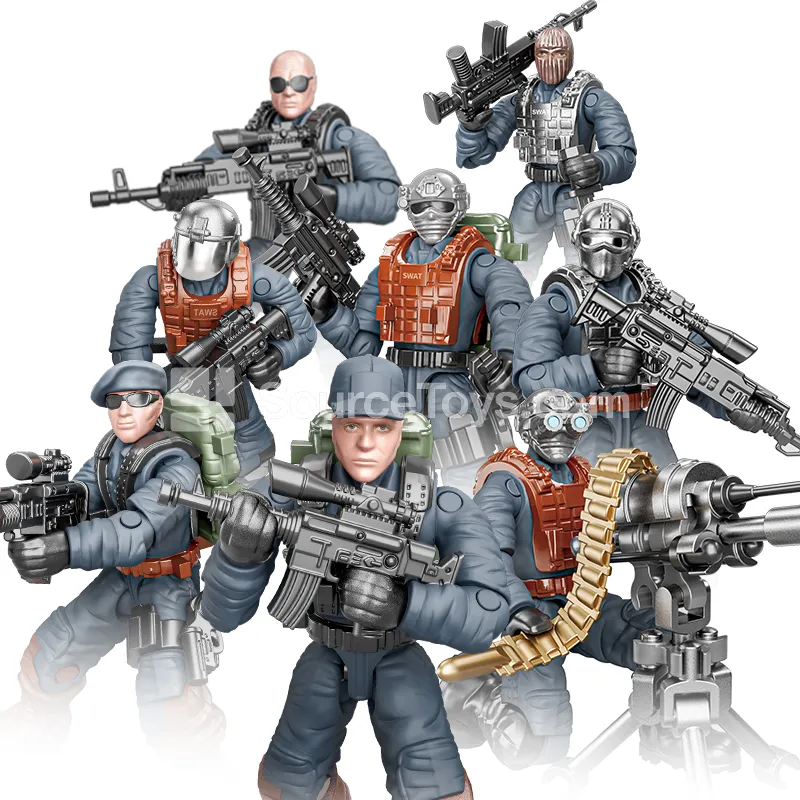 XJ-9920 SWAT Team Articulated Figures 8 Styles