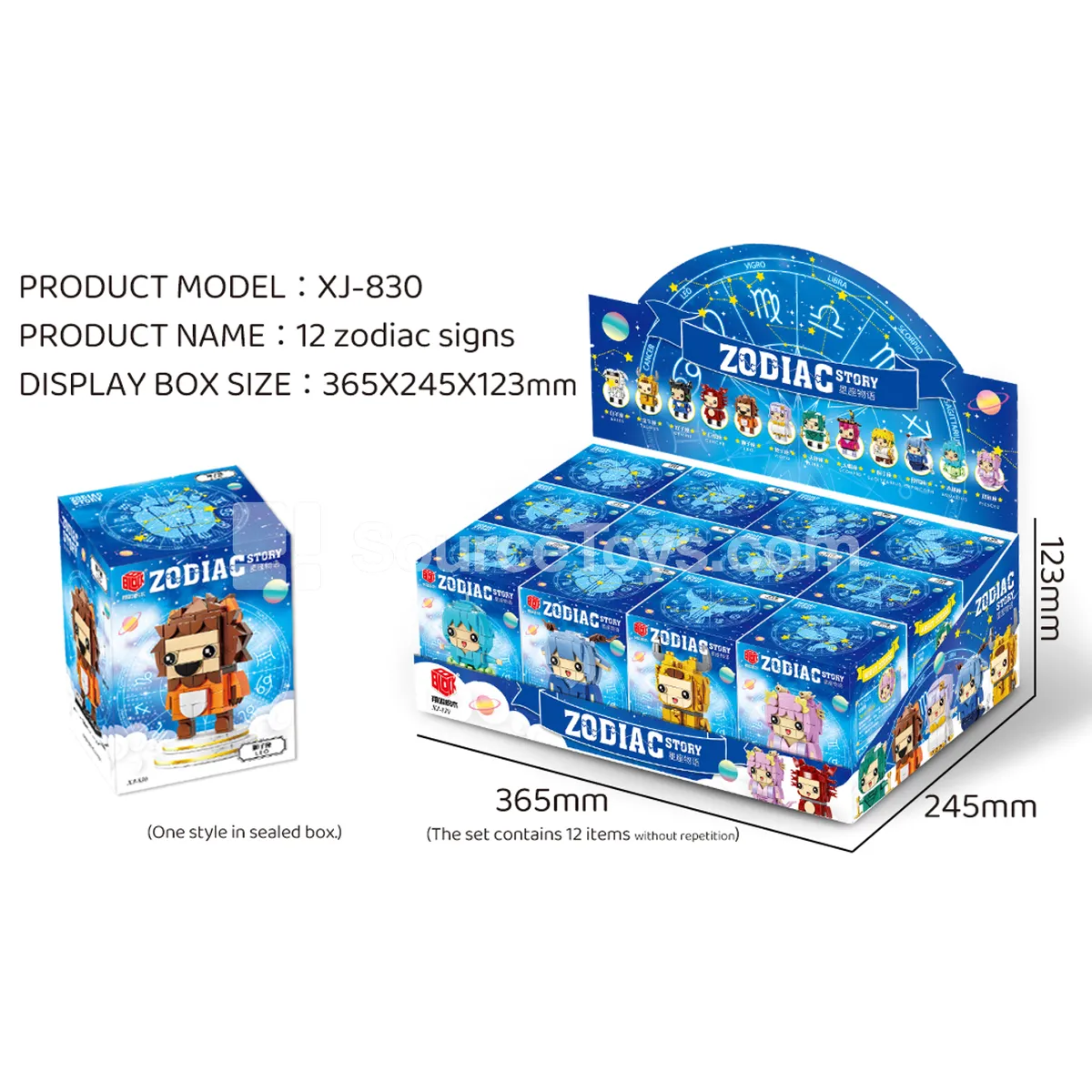 XJ-830 Zodiac Mini Building Blocks 12 Assorted Styles XJ-830 Zodiac Mini Building Blocks 12 Assorted Styles