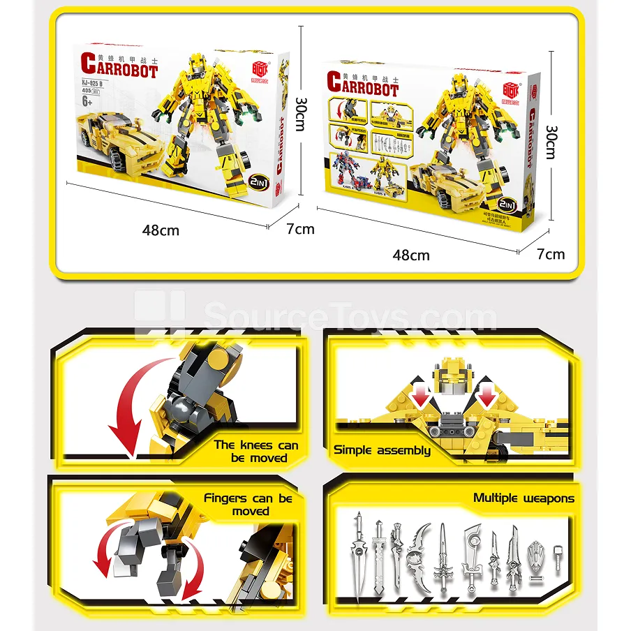 XJ-825B 2 in 1 Transforming Robot and Car Building Blocks XJ-825B 2 in 1 Transforming Robot and Car Building Blocks