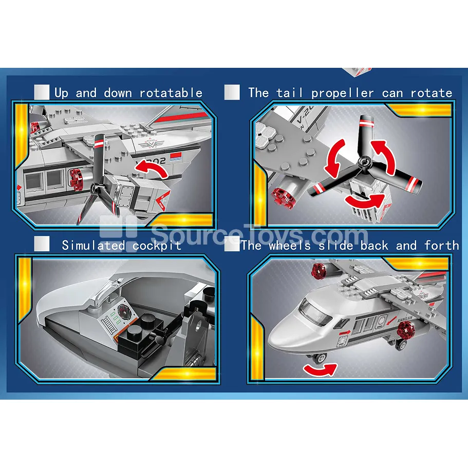XJ-866D Tiltrotor Transport Aircraft Building Blocks XJ-866D Tiltrotor Transport Aircraft Building Blocks