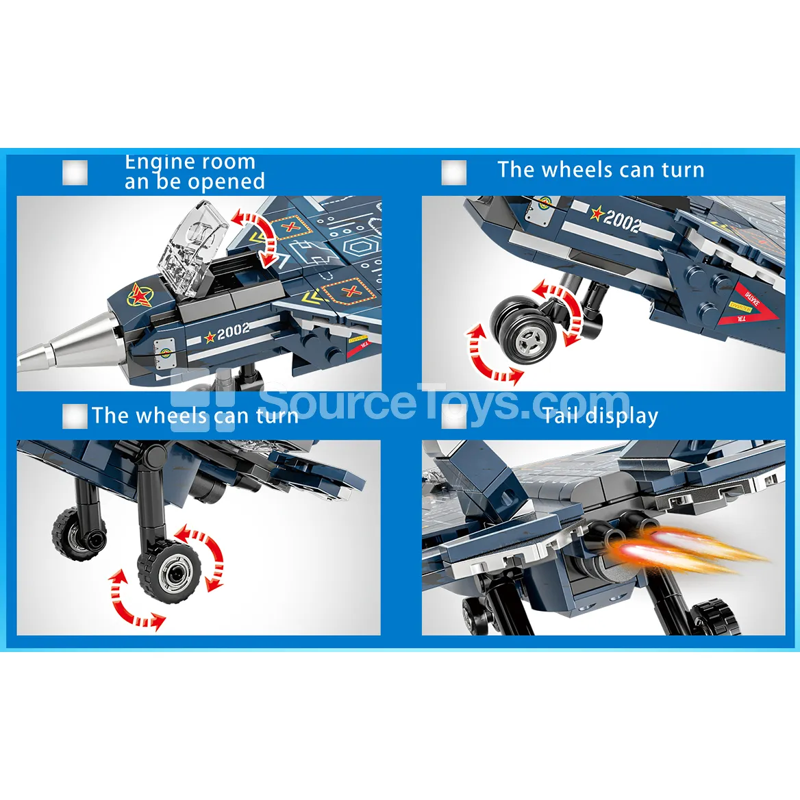 XJ-851D J-20 Stealth Fighter Jet Building Blocks XJ-851D J-20 Stealth Fighter Jet Building Blocks