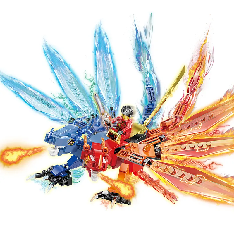 Phantom Ice-Fire Double-Headed Dragon Action Figure Phantom Ice-Fire Double-Headed Dragon Action Figure