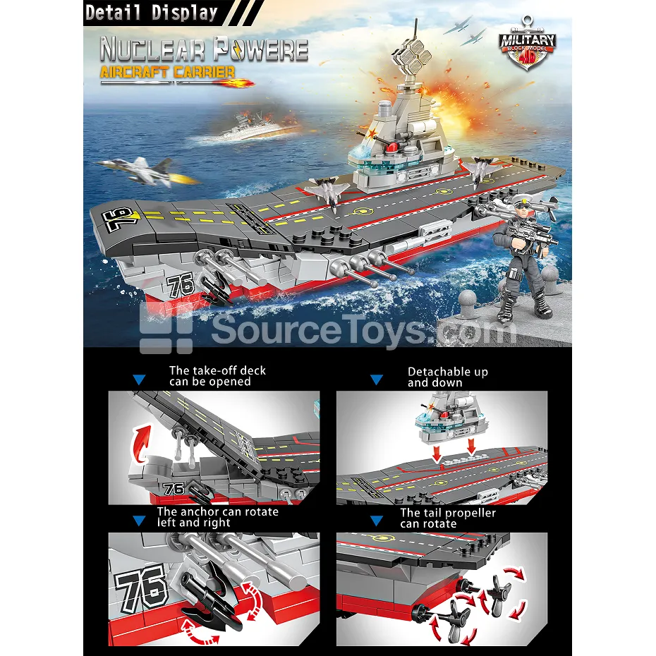 XJ-823A Nuclear Aircraft Carrier Building Blocks