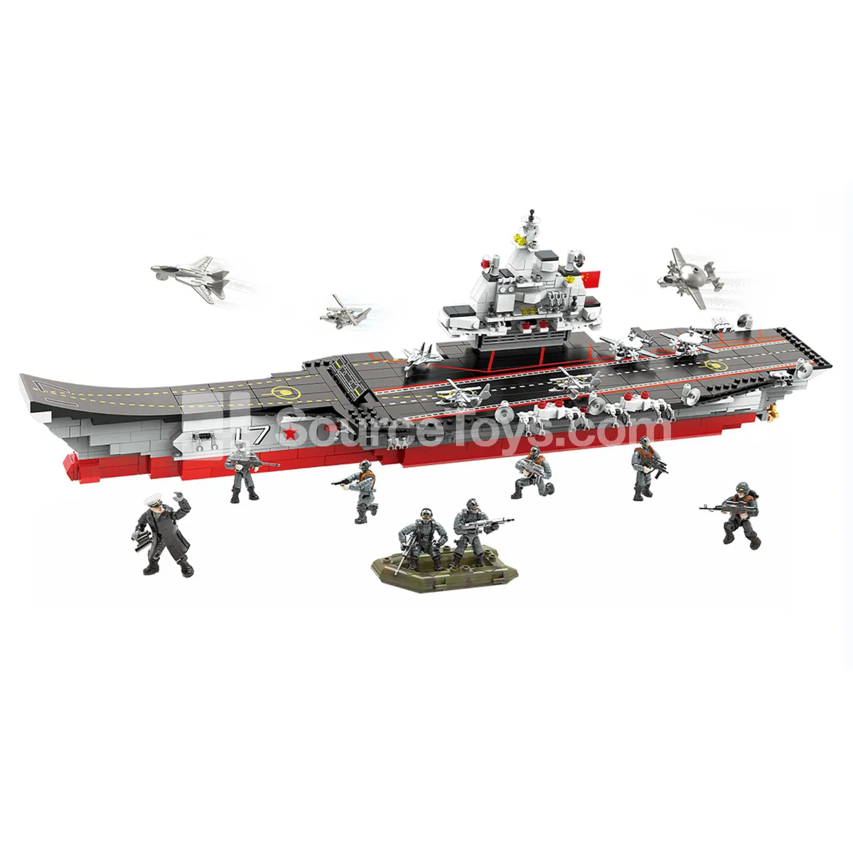 XJ-872 Aircraft Carrier Building Blocks with Figures