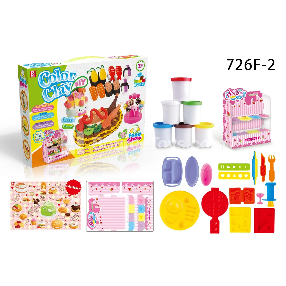Pretend-Play Clay Food Set