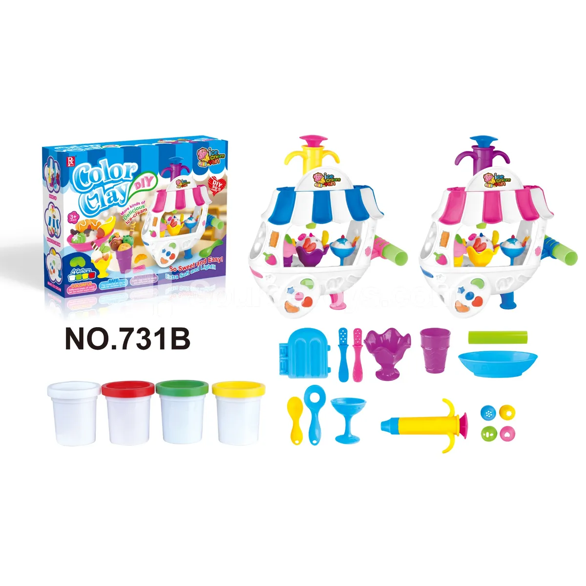 Ice Cream Truck Pretend Play Clay Set