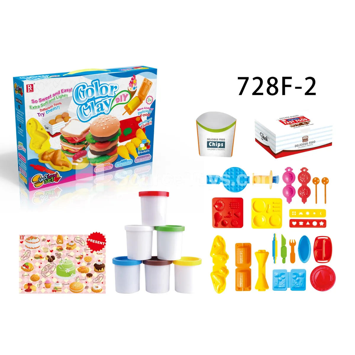 Pretend Play Food Set with Modeling Clay