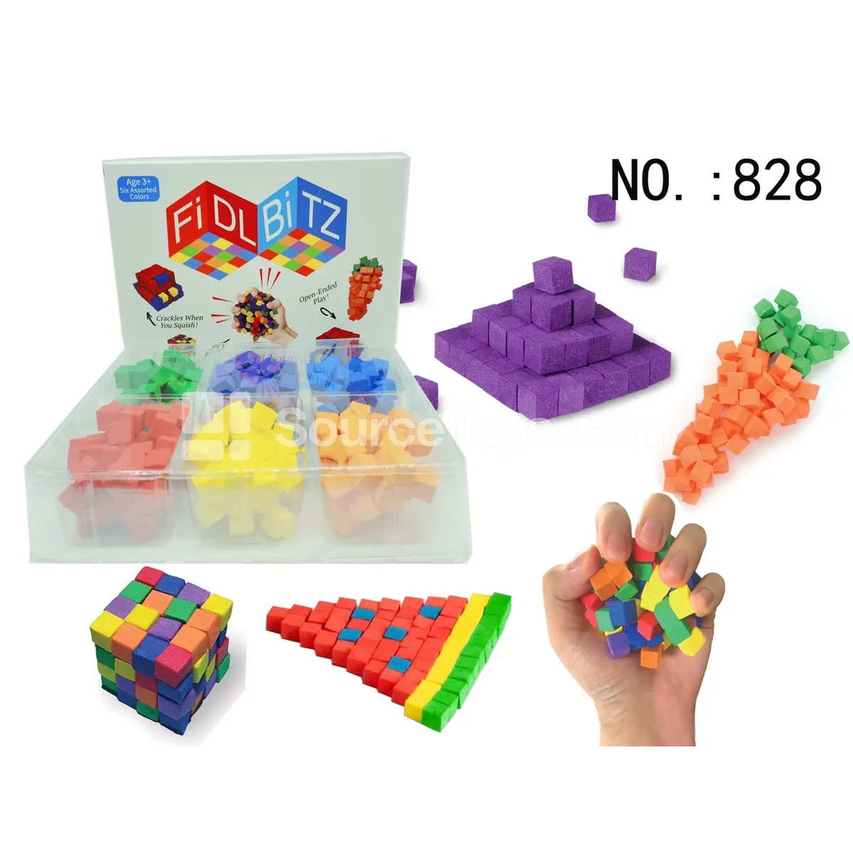 Magic Cube Building Blocks (6 Colors Assorted)