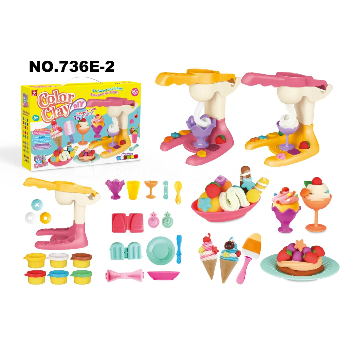Fancy Ice Cream Machine Pretend-Play Toy with Clay Fancy Ice Cream Machine Pretend-Play Toy with Clay