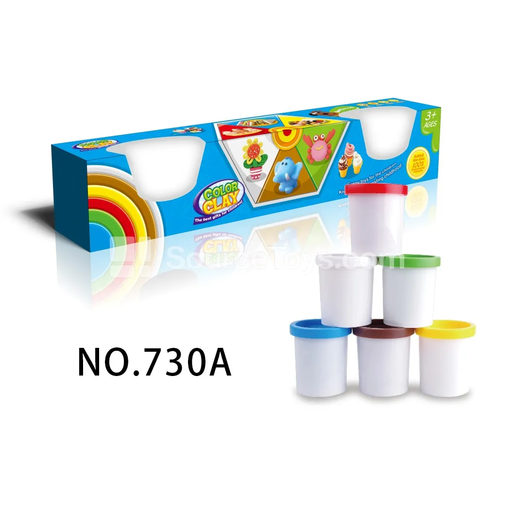 6-Color Wheat Dough Play Set