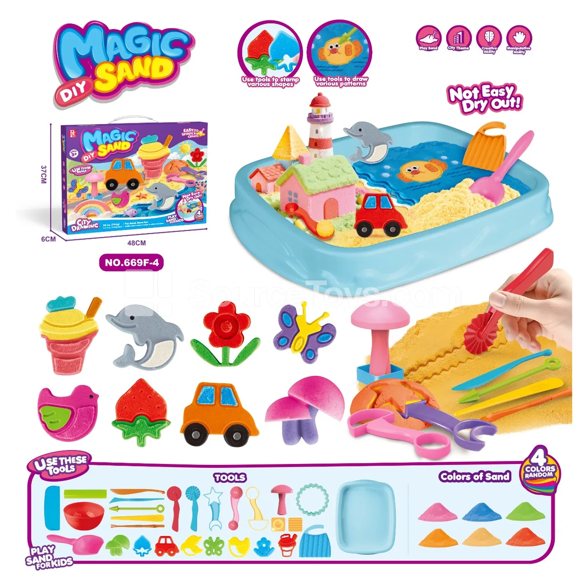 Sand Art City Drawing Kit
