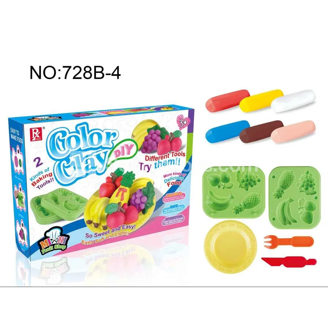 Mini Fruit Shop Pretend-Play Clay Set