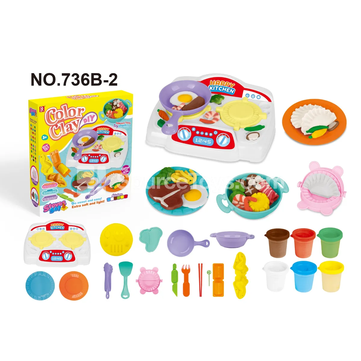 Play Stove Set with Modeling Clay
