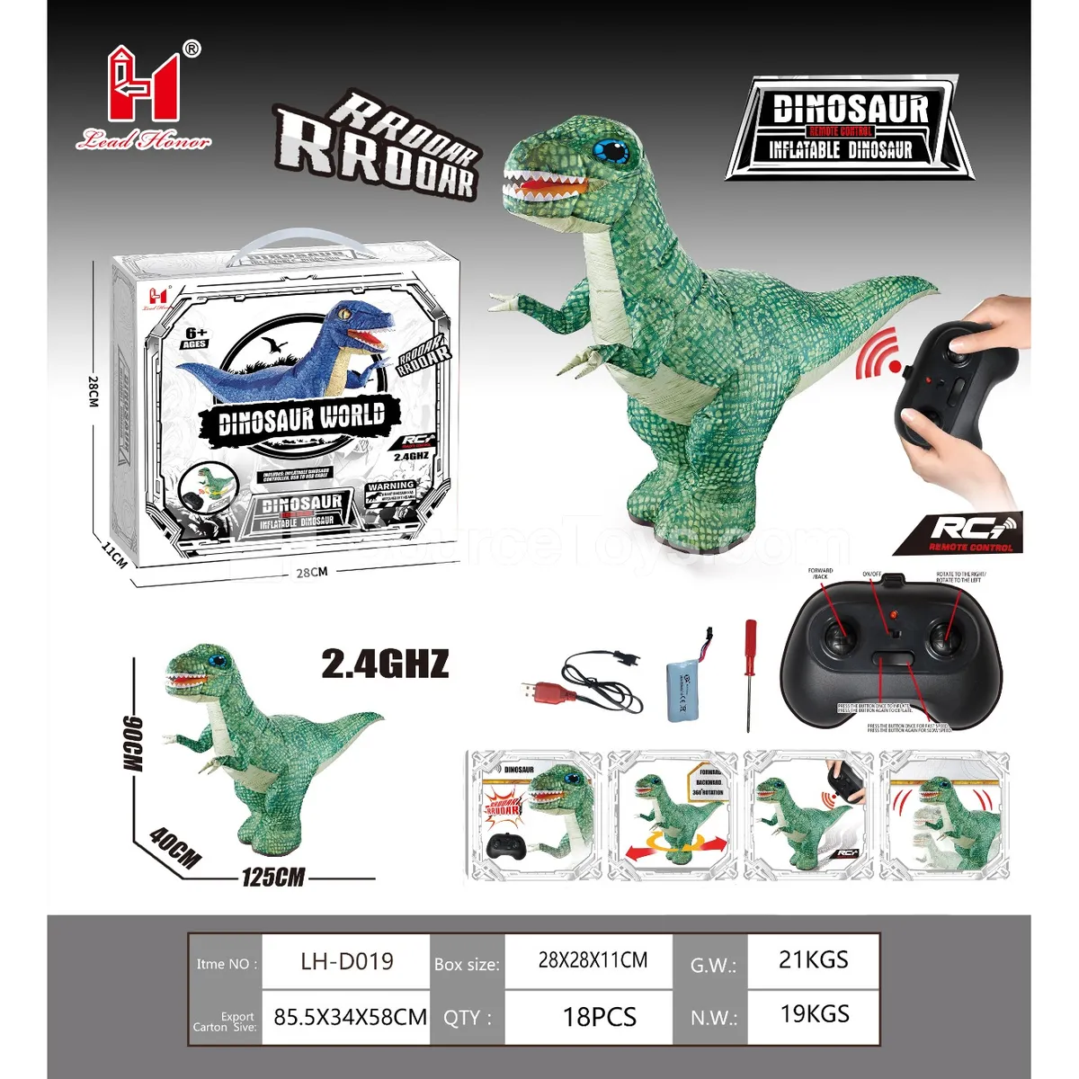 Inflatable Remote Control Dinosaur Inflatable Remote Control Dinosaur